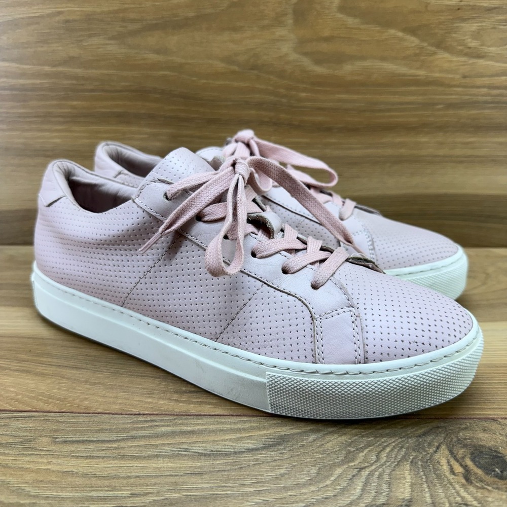 GREATS Royale Pink Perf‎ Leather Sneakers Womens 7.5 EU 37.5 Low Top Minimalist